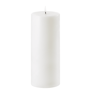 Uyuni Lighting - LED Pillar Candle Nordic White Smooth 10,1cmx25cm - HAYGEN
