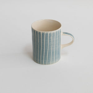 Musango Demi Mug - Sgrafitto Stripe - Dove Grey - HAYGEN