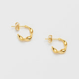 Twist Hoop Earrings - Gold - HAYGEN