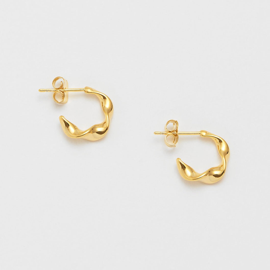 Twist Hoop Earrings - Gold - HAYGEN
