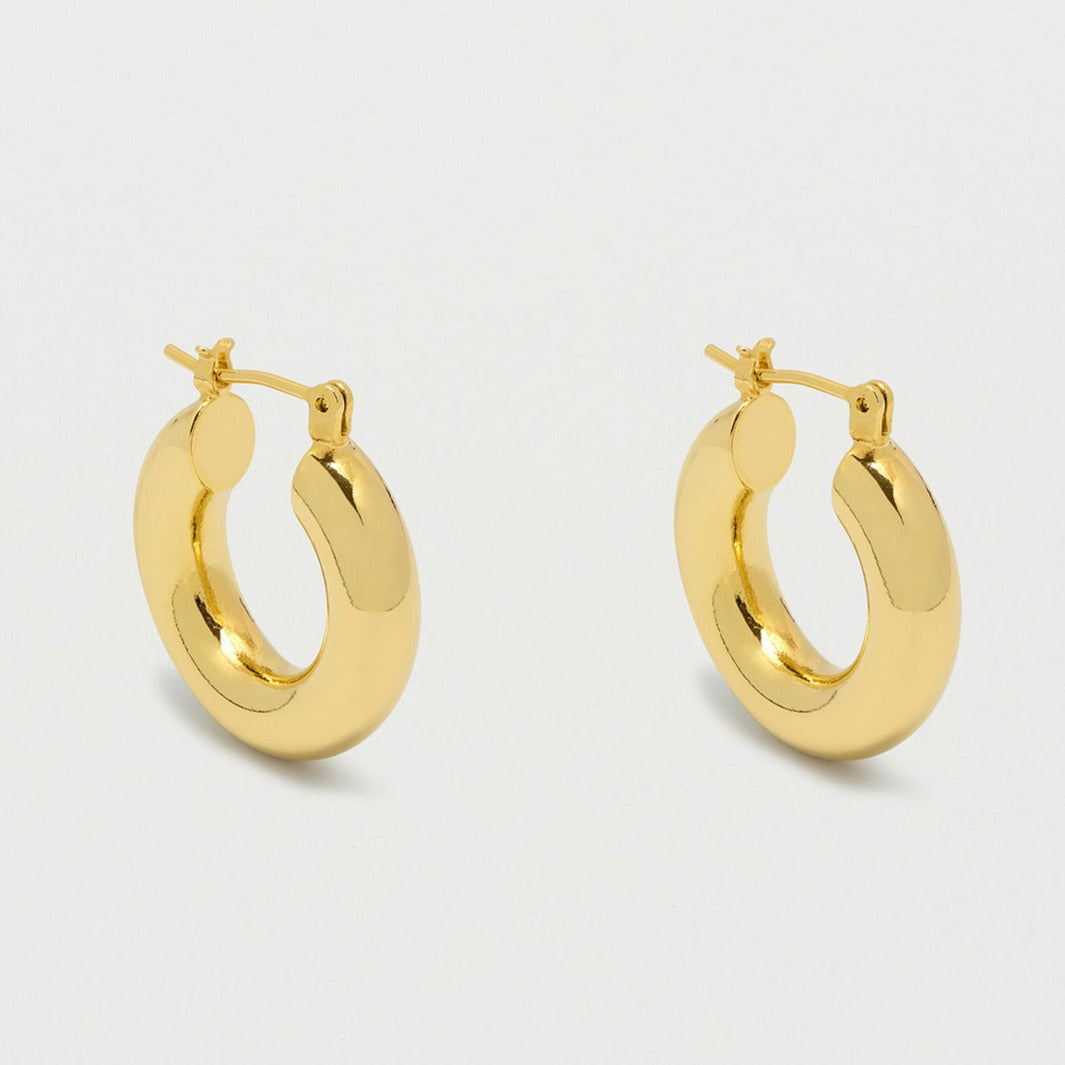 Gold Chunky Hinged Hoops - HAYGEN