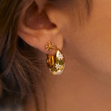 Chunky Floral Hinge Hoop - HAYGEN