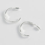 Gentle Wave Hoops - Silver - HAYGEN