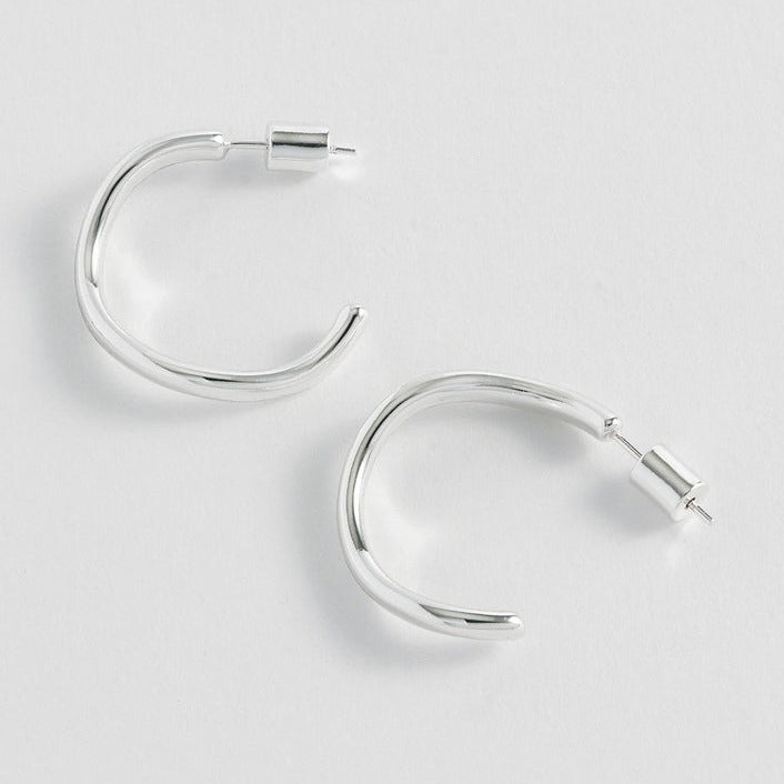 Gentle Wave Hoops - Silver - HAYGEN