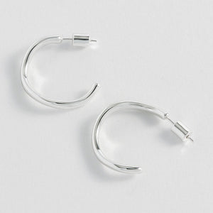Gentle Wave Hoops - Silver - HAYGEN