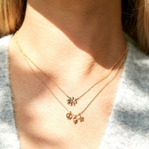 Doodle Flower Pendant - Gold - HAYGEN