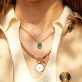 Malachite Tablet Pendant - HAYGEN