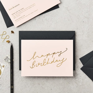 Katie Leamon - Extract Birthday Scroll Card - Pink - HAYGEN