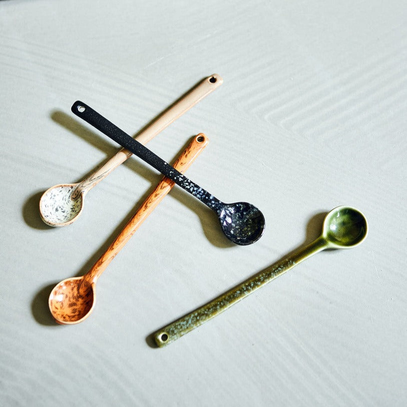 HKliving - 70s Ceramics Spoons - Set of 4 - HAYGEN