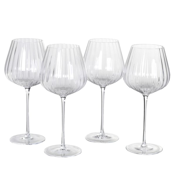 Ribbed Wine Glasses Set of 4 HAYGEN