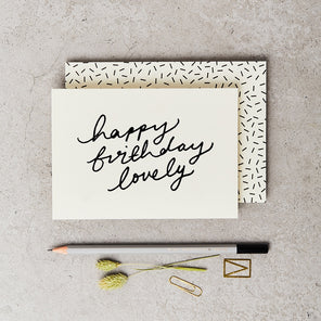 Happy Birthday Lovely B&W Product Image