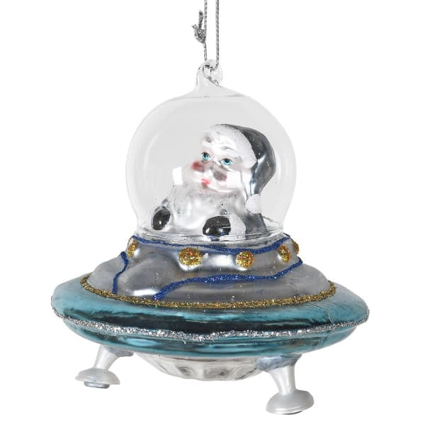 Santa in UFO Bauble - HAYGEN
