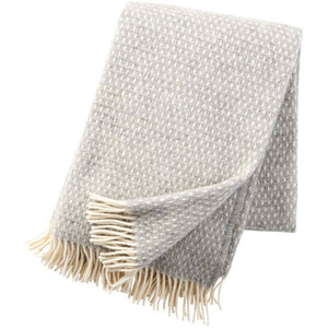 Knut Light Grey Brushed Lambswool Throw - HAYGEN