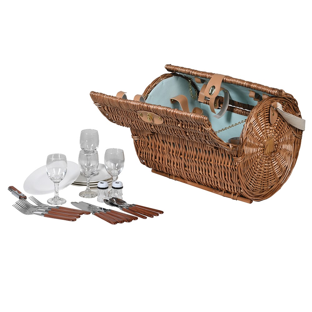 Four Person Round Picnic Basket - HAYGEN
