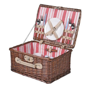 Striped Lining 2 Person Picnic Basket - HAYGEN
