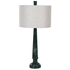 Green Marble Lamp w/Shade - HAYGEN