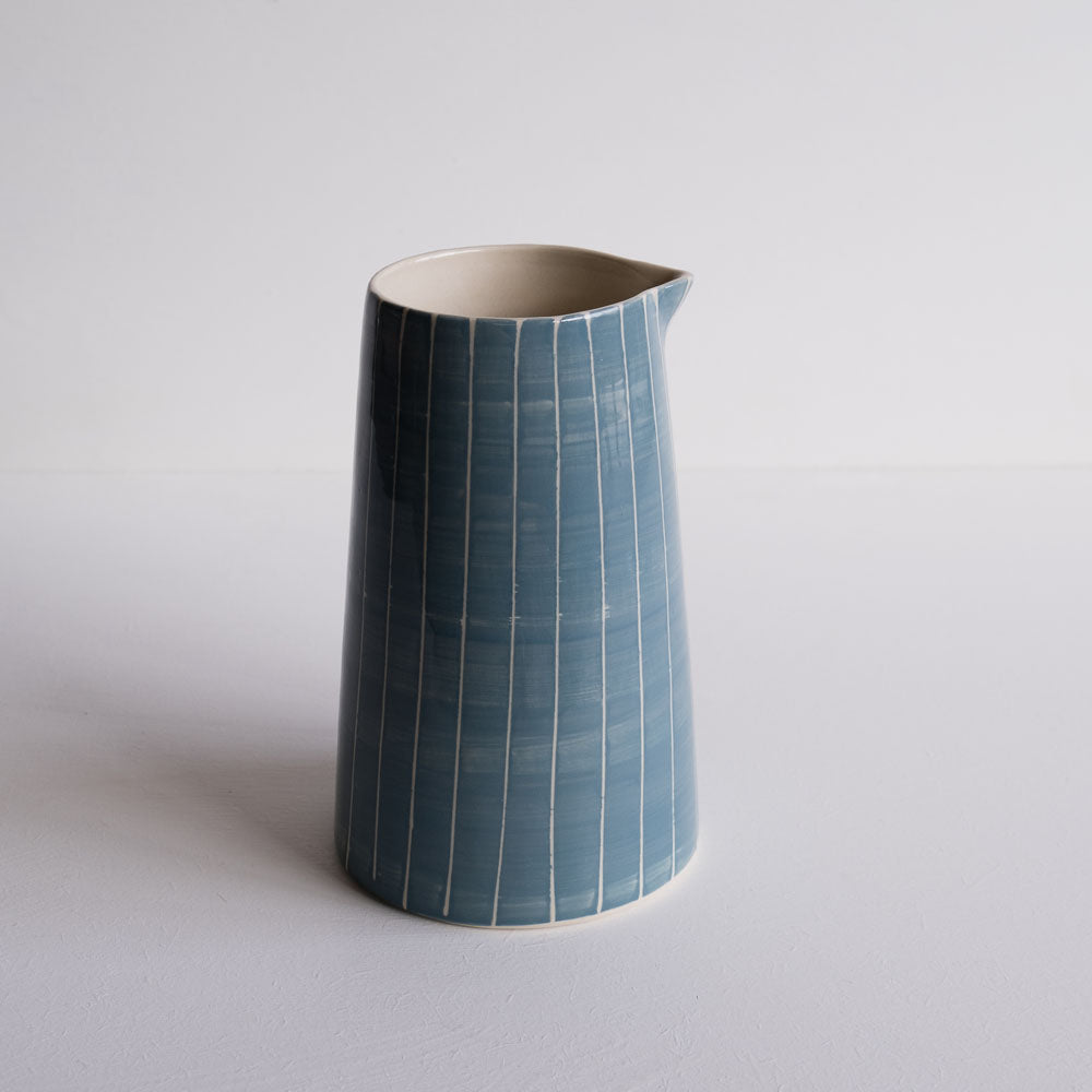 Musango Pitcher - Sgraffito Stripe - Dove Grey - HAYGEN