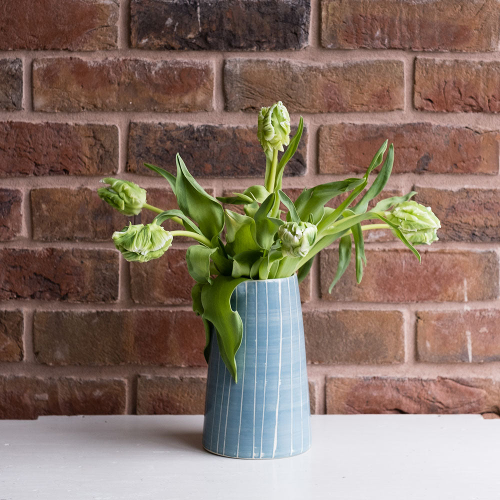 Musango Pitcher - Sgraffito Stripe - Dove Grey - HAYGEN