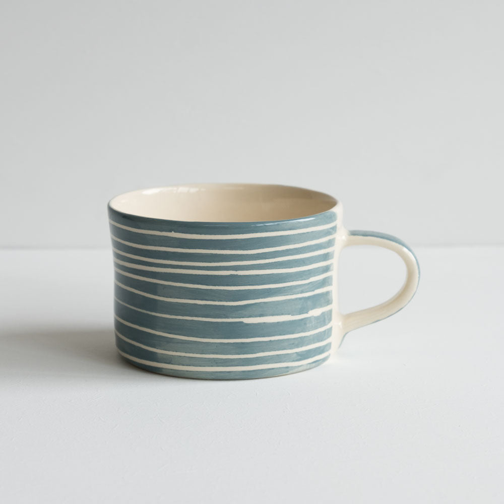Musango Mug - Sgrafitto Stripe - Dove Grey - HAYGEN