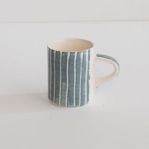 Musango Espresso Cup - Sgraffito Stripe - Dove Grey - HAYGEN