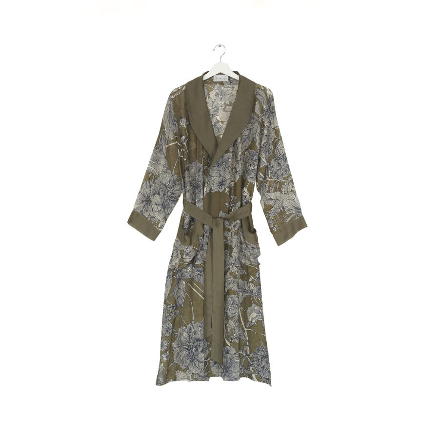One Hundred Stars - Gown - Etched Floral Khaki - HAYGEN