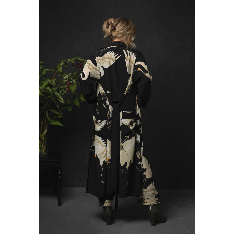 One Hundred Stars - Crepe Gown - Stork Black - HAYGEN