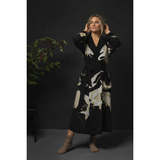 One Hundred Stars - Crepe Gown - Stork Black - HAYGEN