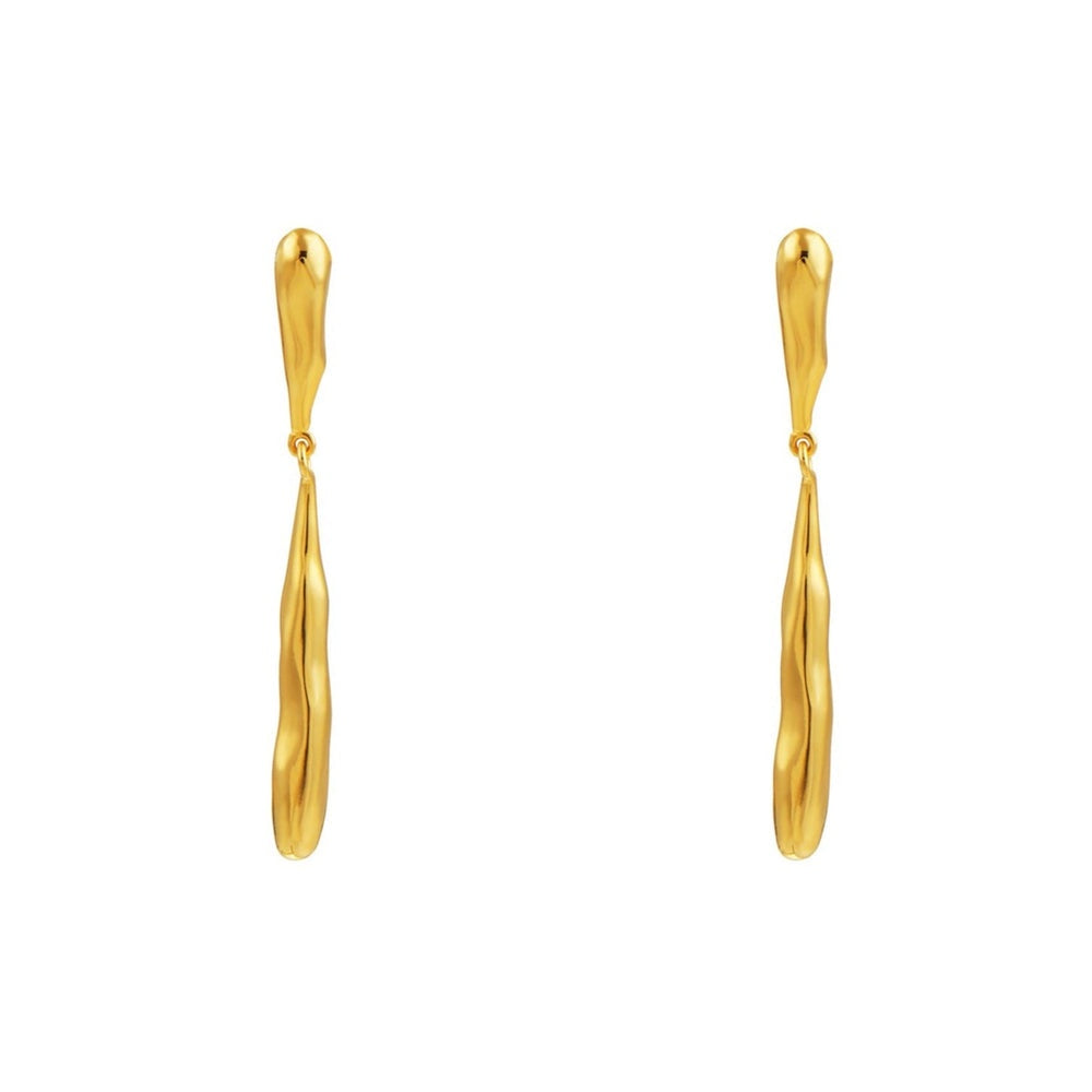 Organic Droplet Earring - Gold - HAYGEN