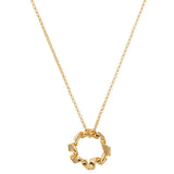 Ribbon Twist Open Circle Necklace - Gold - HAYGEN
