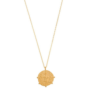 Medallion Mid Length Necklace - Gold - HAYGEN