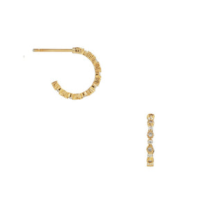 Fine Crystal Mini Hoop Earrings - HAYGEN