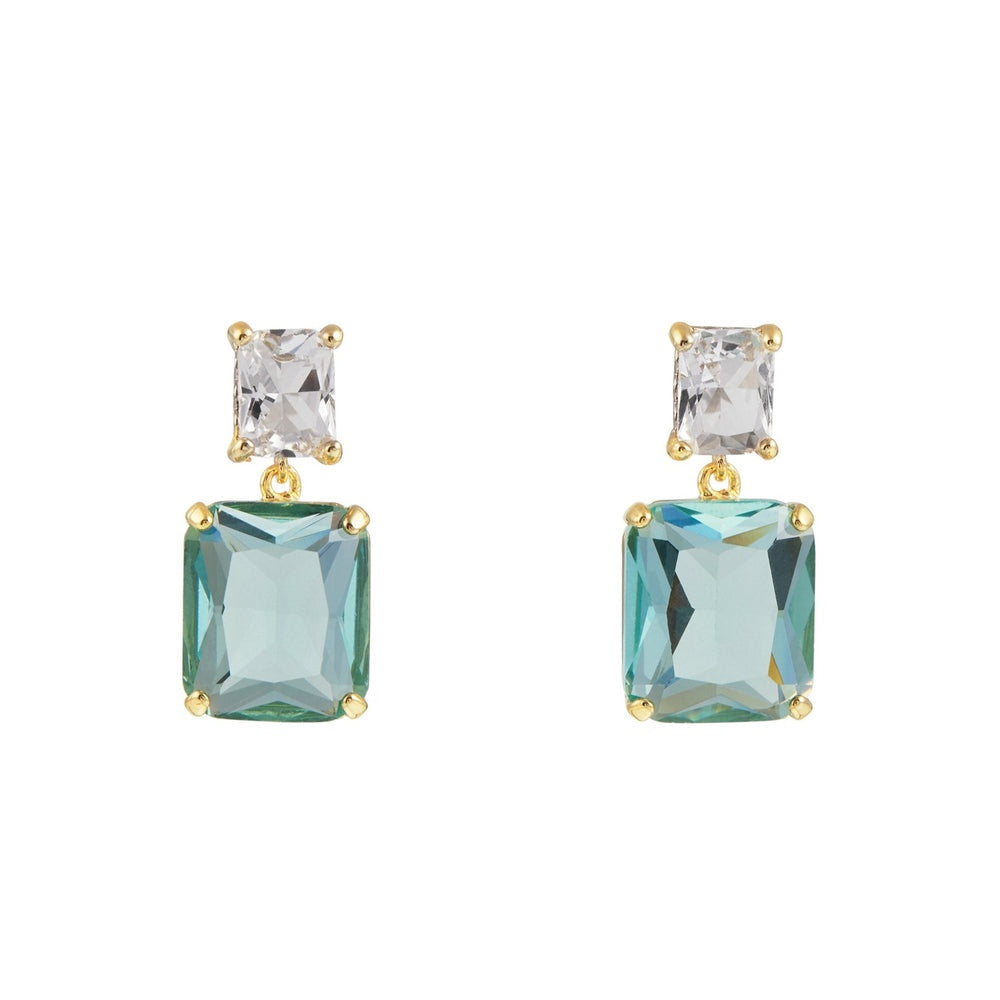 Statement Crystal Double Drop Earrings - HAYGEN