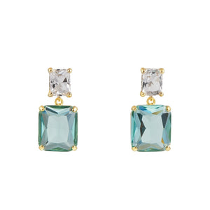 Statement Crystal Double Drop Earrings - HAYGEN