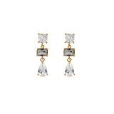 Mixed Stone Crystal Drop Earrings - HAYGEN
