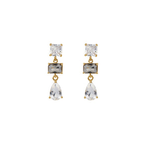 Mixed Stone Crystal Drop Earrings - HAYGEN