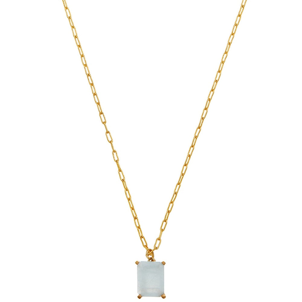 Aquamarine Claw Set Necklace - HAYGEN