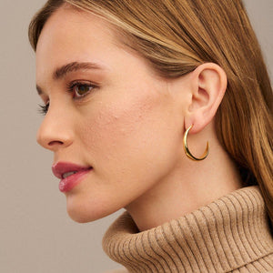 Slim Domed Open Hoop - HAYGEN