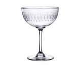 The Vintage List - Set of 6 Champagne Saucers with Ovals design - HAYGEN