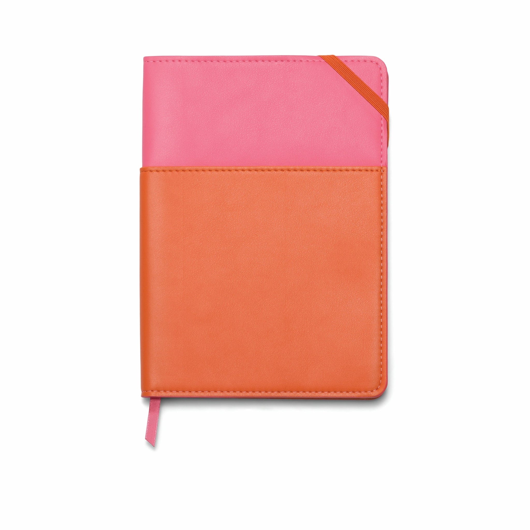 Vegan Leather Pocket Journal - Pink & Chili - HAYGEN