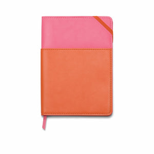 Vegan Leather Pocket Journal - Pink & Chili - HAYGEN