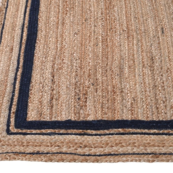 Jute Rug with Navy Border - HAYGEN