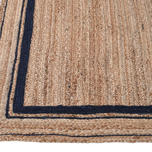 Jute Rug with Navy Border - HAYGEN