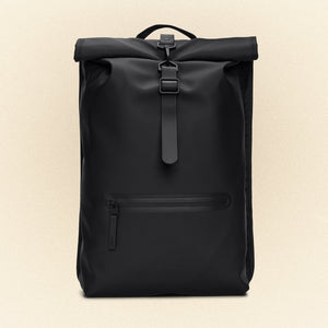 Rains - Rolltop Rucksack - Black - HAYGEN