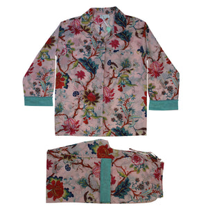 Cotton Pyjamas - Pink Exotic Flowers - HAYGEN