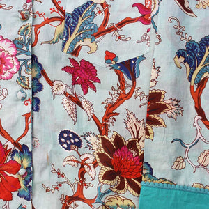 Cotton Pyjamas - Blue Exotic Flowers - HAYGEN