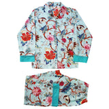 Cotton Pyjamas - Blue Exotic Flowers - HAYGEN