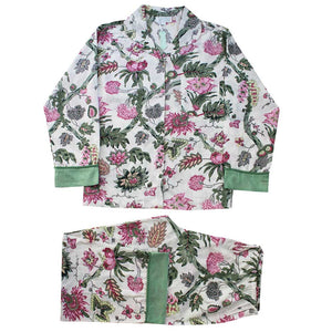 Cotton Pyjamas - Pink Chintz Print - HAYGEN
