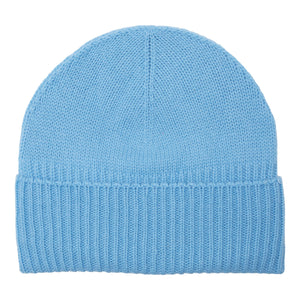 Cashmere Loose Rib Beanie - Turquoise - HAYGEN