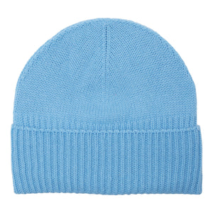 Cashmere Loose Rib Beanie - Turquoise - HAYGEN