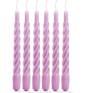 Anna + Nina - Twisted Candle Lilac - Set of 6 - HAYGEN